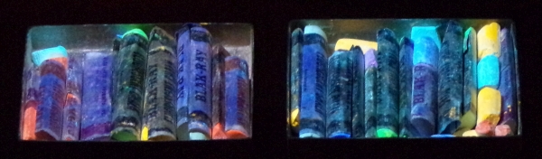Blak Ray fluorescent chalk